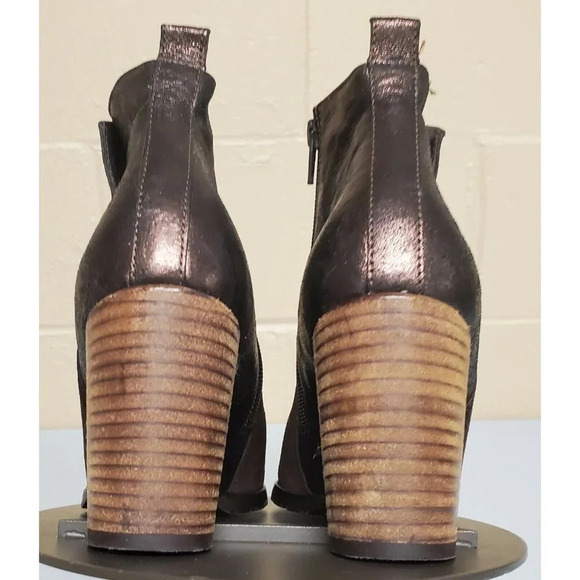 PAUL GREEN Rockin Bootie US 8 Brown Suede Metallic Zipper Ankle Boot 5.5 AU $398 - Picture 4 of 12